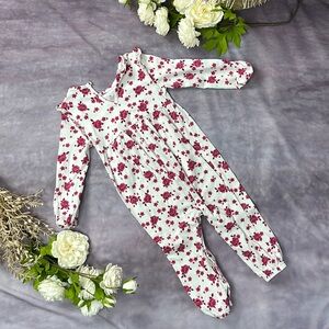 Old Navy Kids Pajamas - White with Red Floral